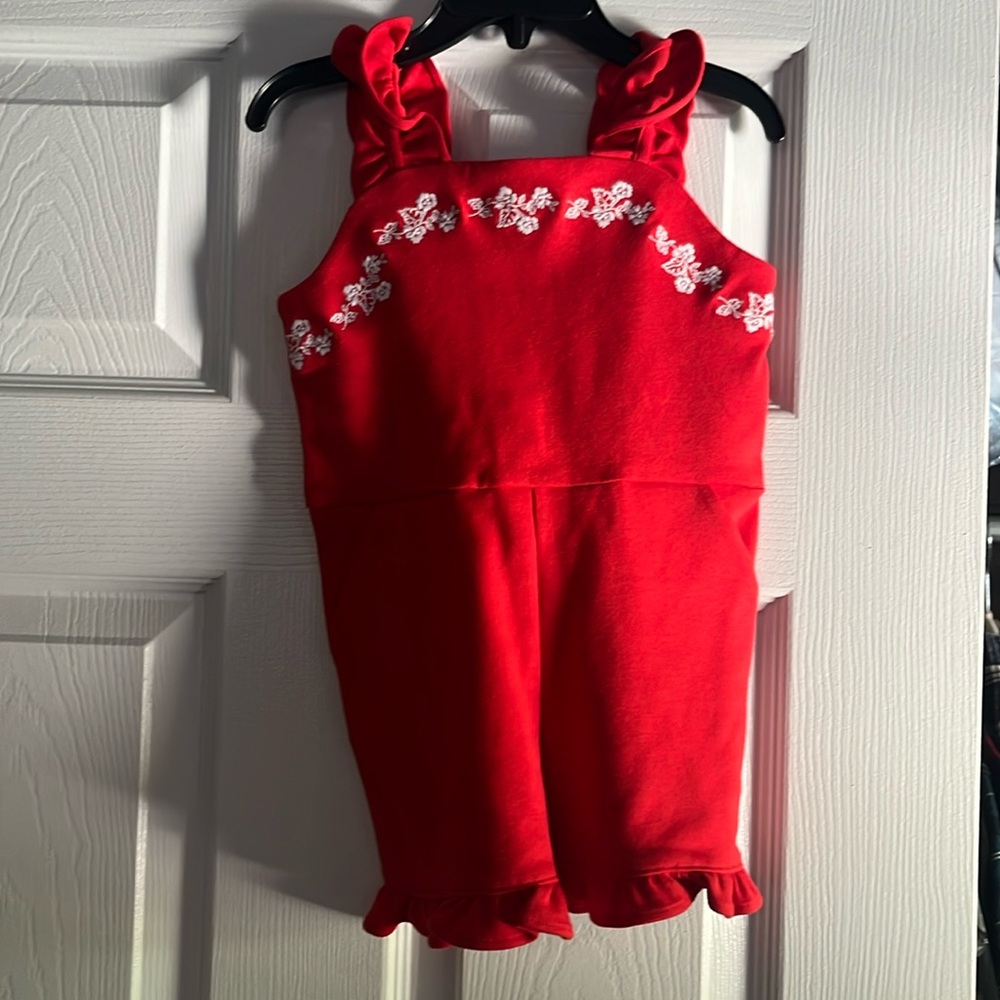 NWT Janie and Jack Red Romper 3T